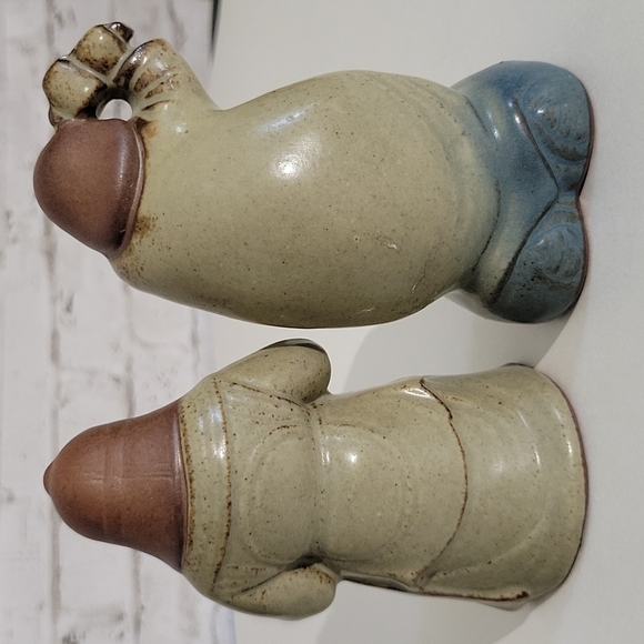 Vintage Set of (2) Japanese Immortal Porcelain Figurines, Made In Japan, Redware - Picture 2 of 8